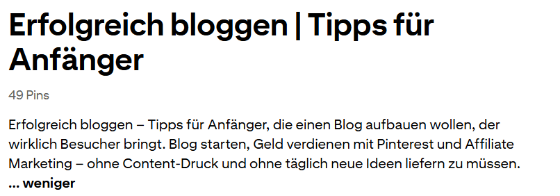 Pinterest SEO Text Blog